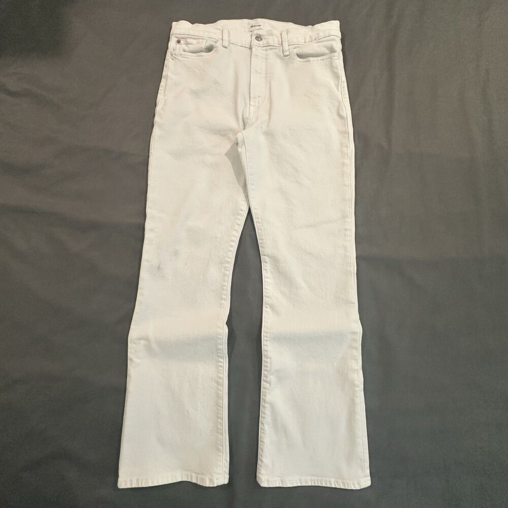 Hudson Jeans Women 31 High Rise Bootcut Flare Stretch White Denim Y2K Festival